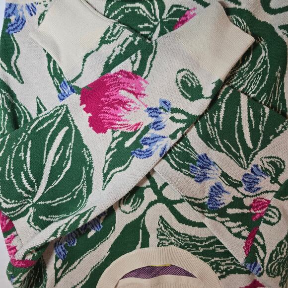 Maeve by Anthropologie Cropped Crewneck Floral Retails $118 - Picture 7 of 7